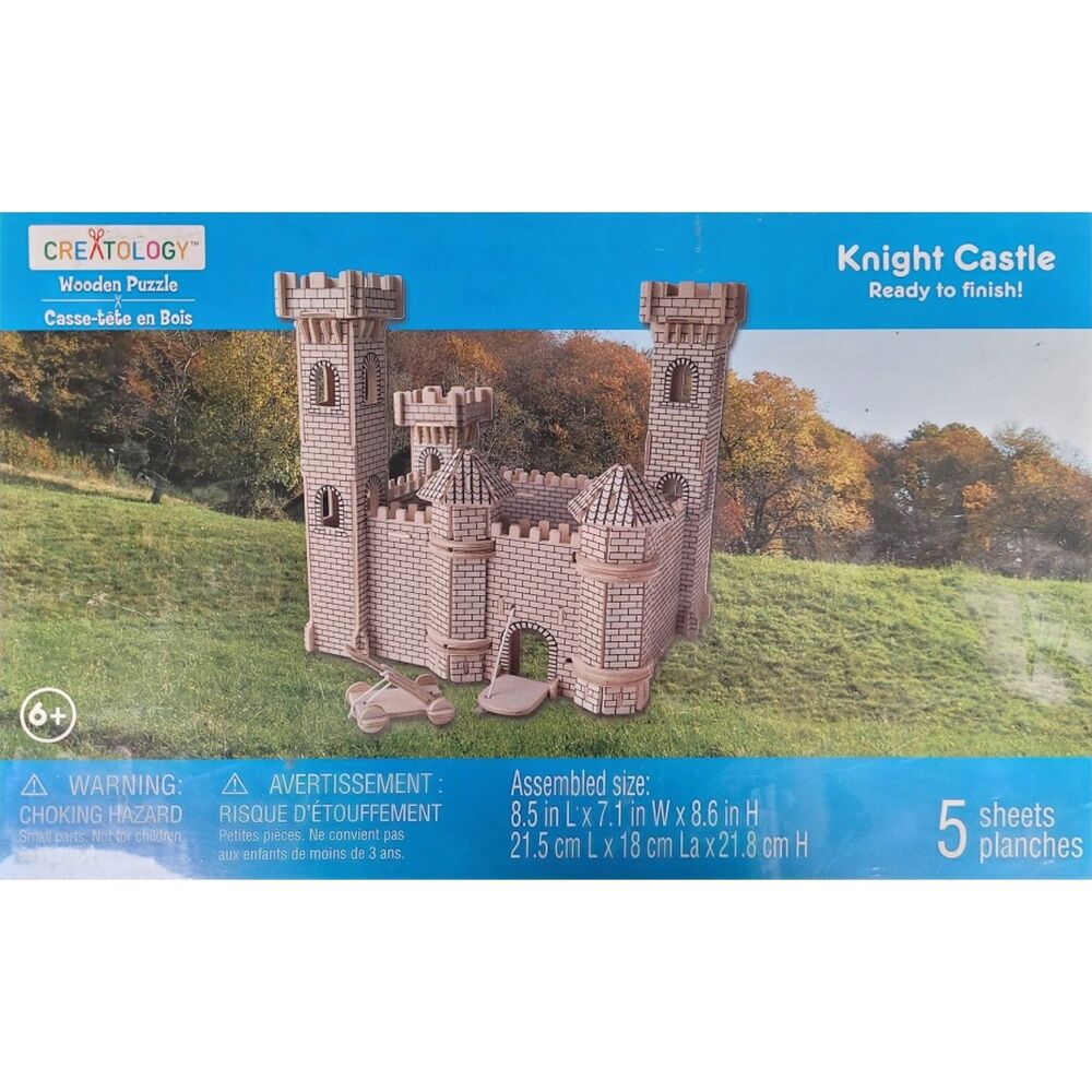 3D Knight's Castle Puzzle - New Medieval Fortress Model Kit - Kids STEM Toy